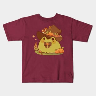 Autumn wizard frog Kids T-Shirt